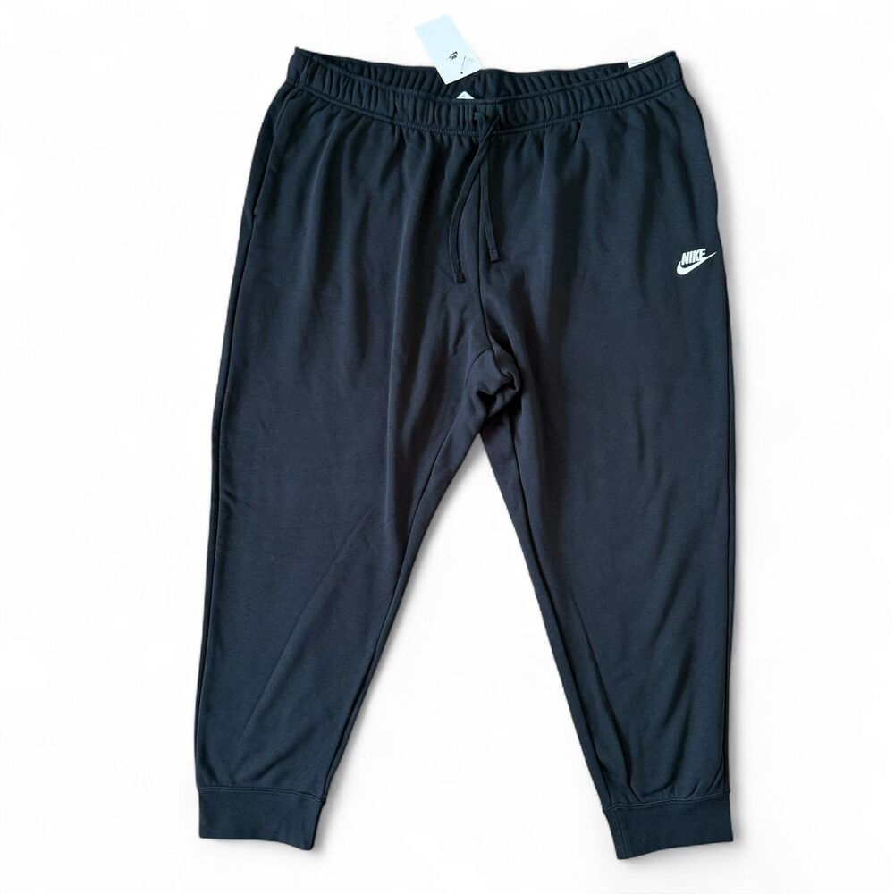 NWT NIKE Women's Standard Fit Mid Rise Plus Size Black Full Length Sweatpants